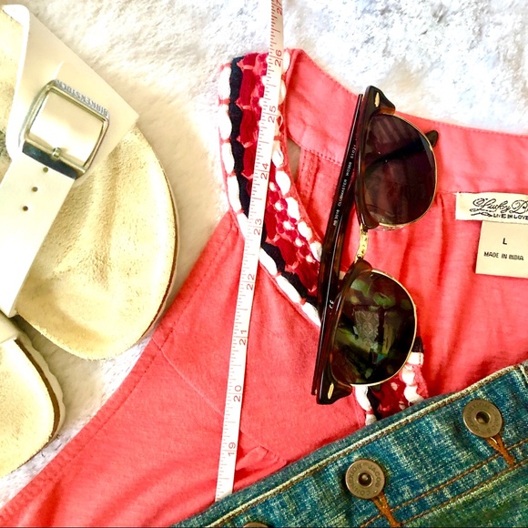 Lucky Brand Coral Tank - Size Large - Picture 6 of 6